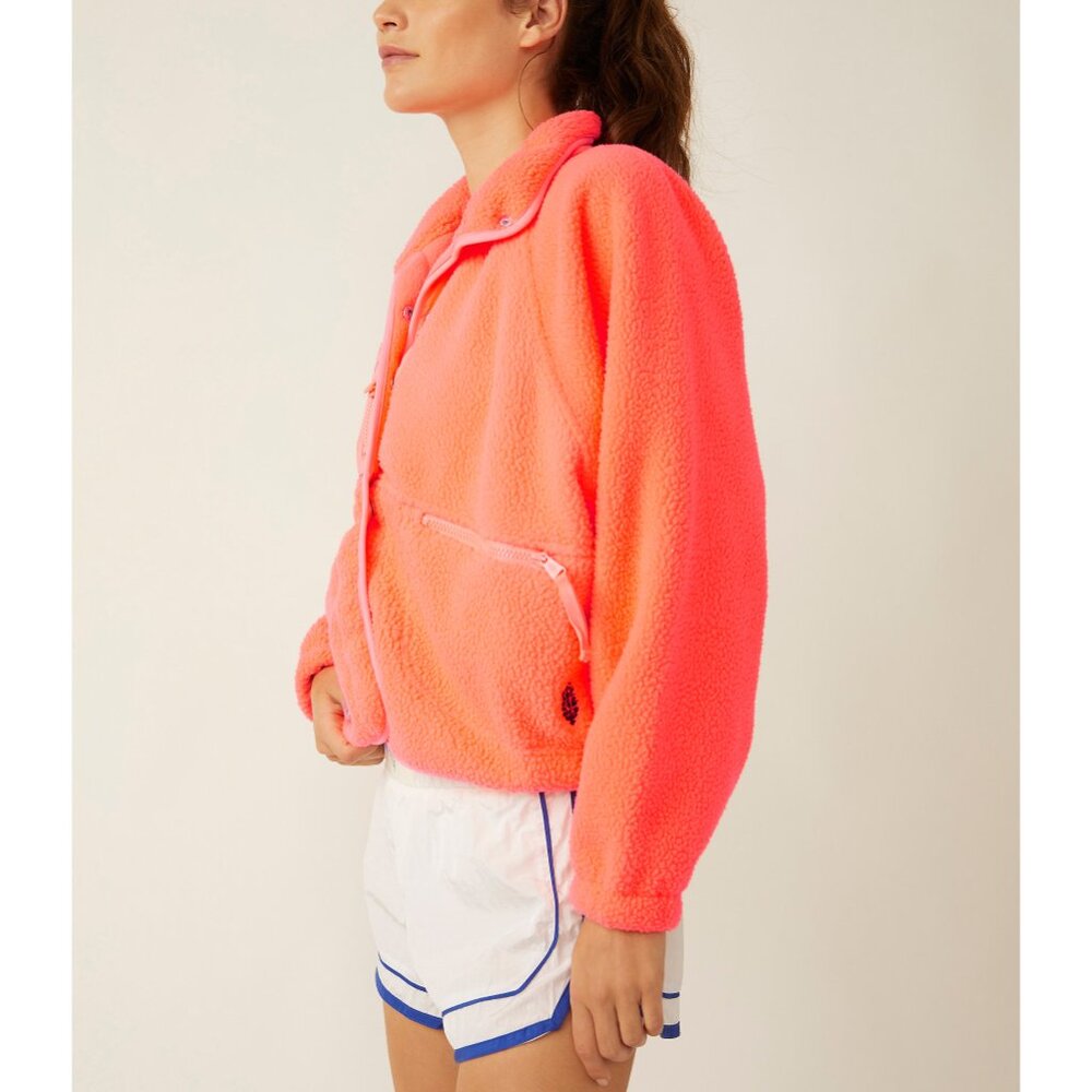 🎉LAST CHANCE🎉 FP MOVEMENT Hit The Slopes Fleece Jacket / Neon Coral - Picture 5 of 10